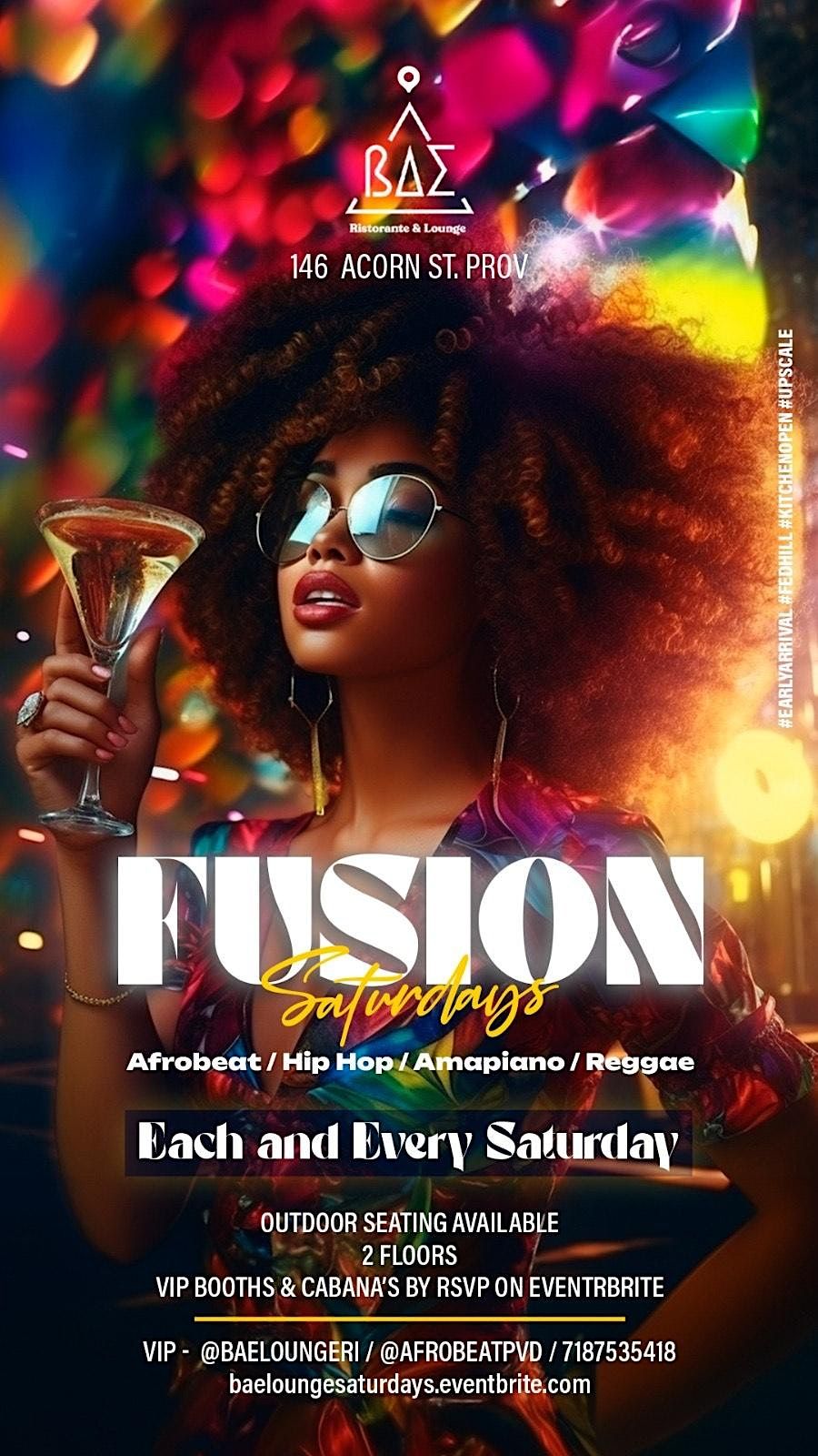FUSION SATURDAYS BAE Lounge, Bae Restaurant and Lounge, Providence