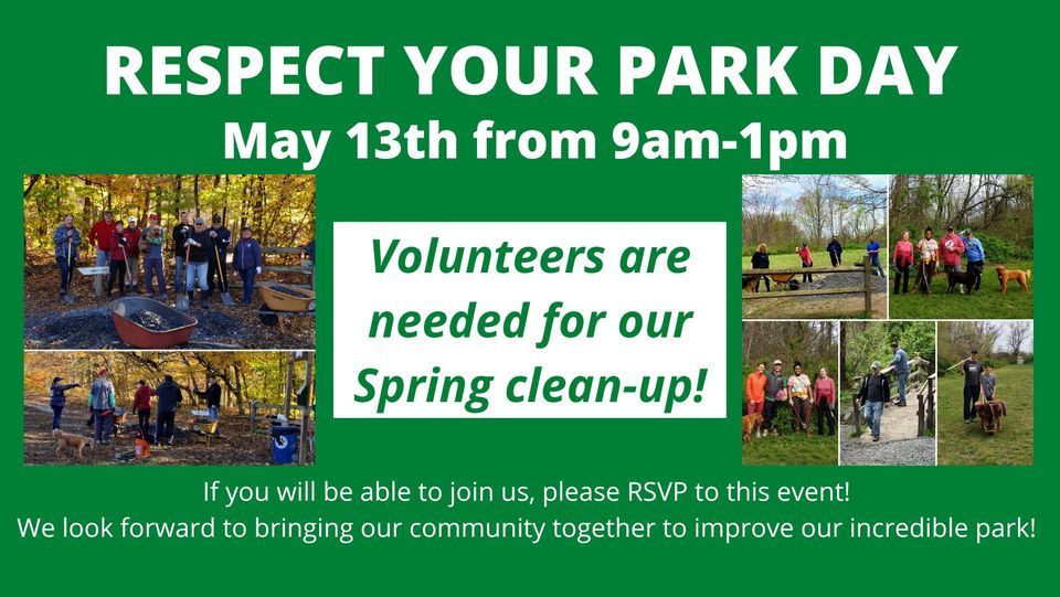 Respect Your Park Day Spring CleanUp , Freedom Barks Dog Park