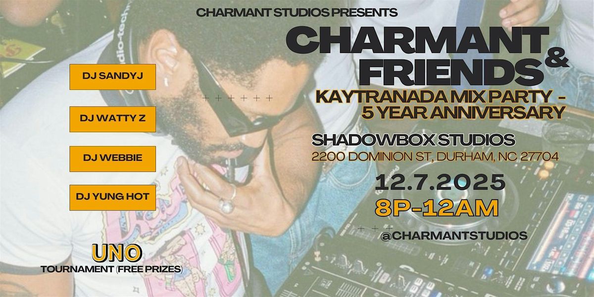 Charmant & Friends: Kaytranada Mix Party, 7 December | Event in Durham | AllEvents