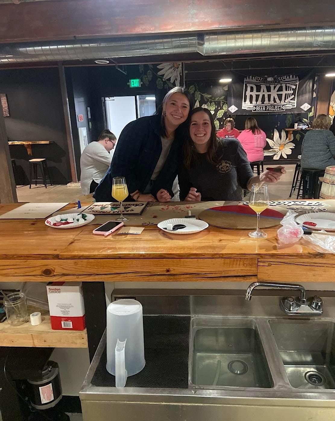 Galentines & Valentines Day DIY Frame Craft Party at Rake Beer Project