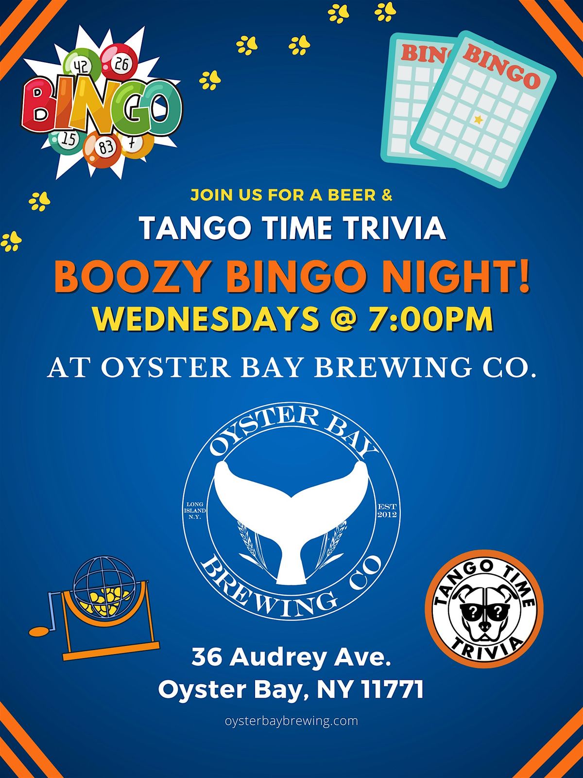 FREE Wednesday Bingo Show! At Oyster Bay Brewing Co.! | Event in Oyster Bay | AllEvents