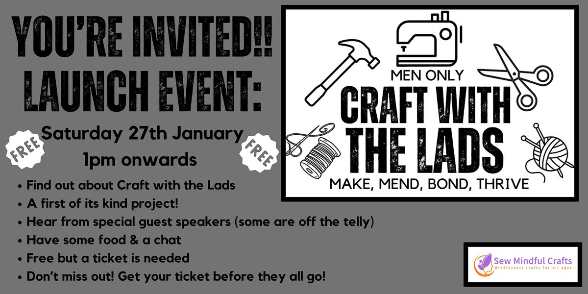 Craft with the Lads Launch Event, Sew Mindful Crafts, Doncaster, 27
