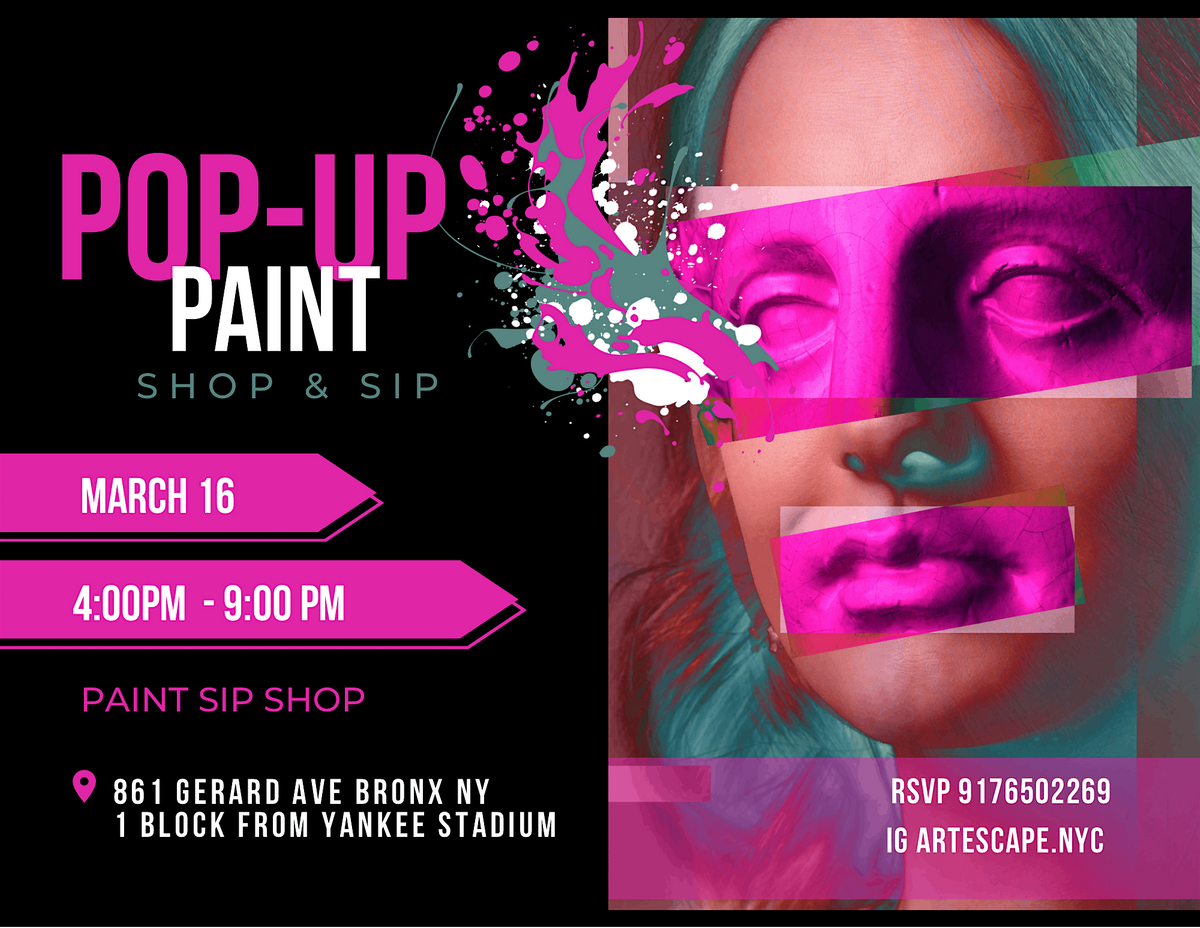 Pop Up Paint Sip in celebration of Women’s History Month, The art