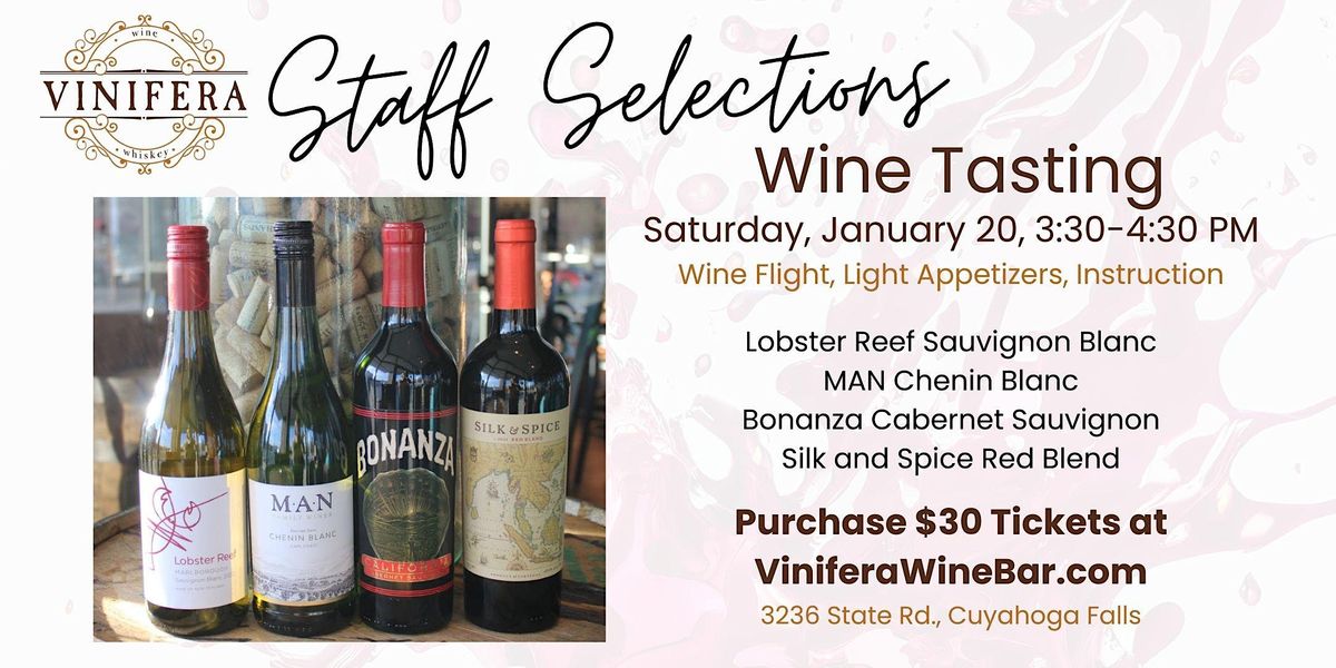Vinifera Team Selections Wine Tasting, Vinifera Wine Bar, Cuyahoga