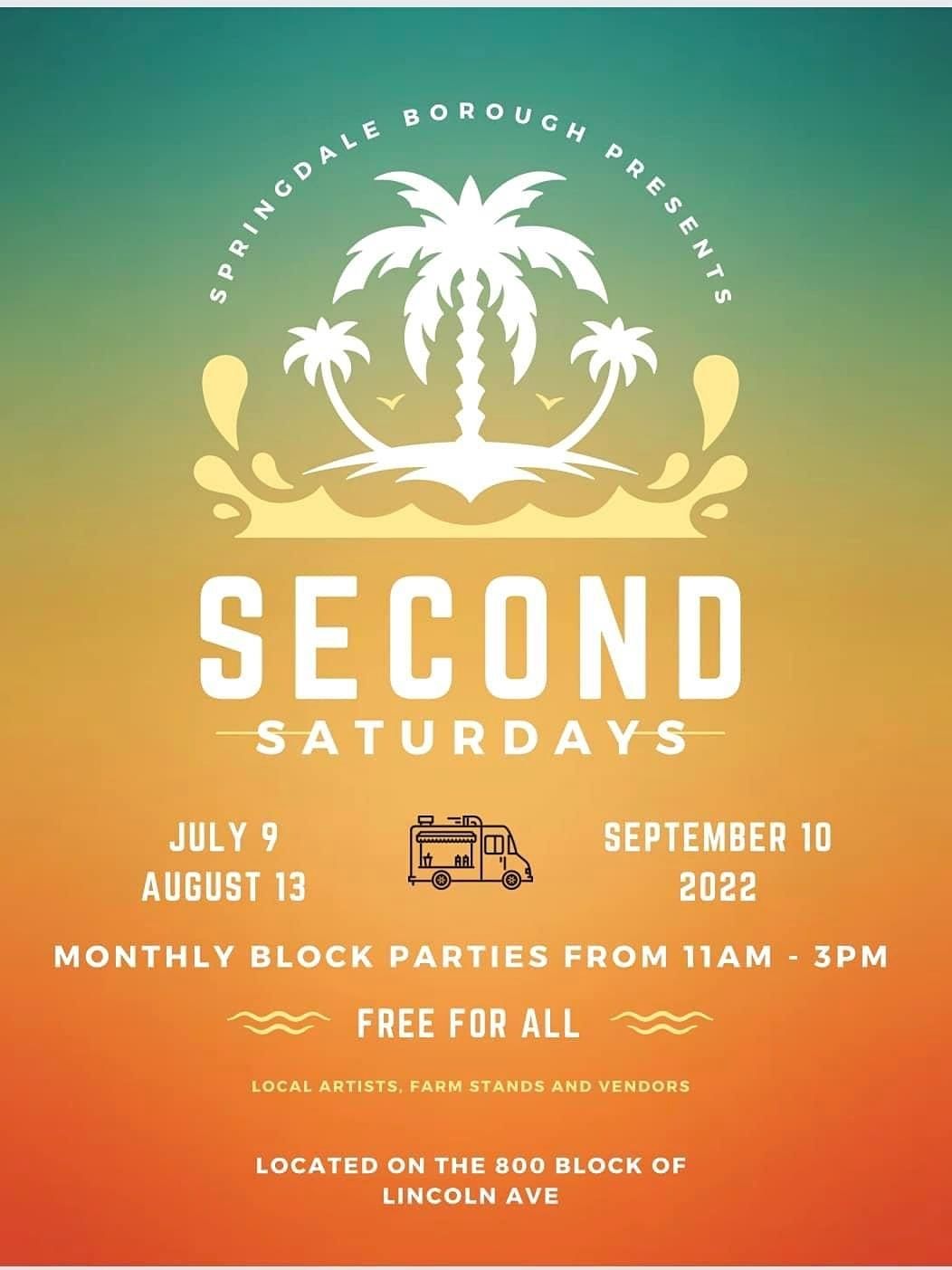 Springdale Borough Second Saturdays 800 Lincoln Ave Springdale July 