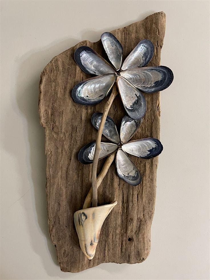 Muscle Shell Decorations Muscle Shell Flower Craft, Craftyish Shop, Fall River, 10 April 2024 ...