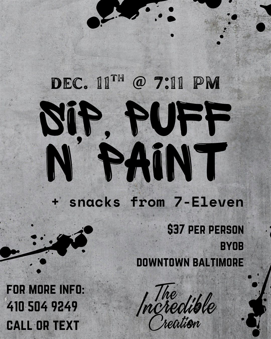 Sip, Puff n Paint on a Thursday! @ Baltimore's BEST Art Gallery, 11 December | Event in Baltimore | AllEvents