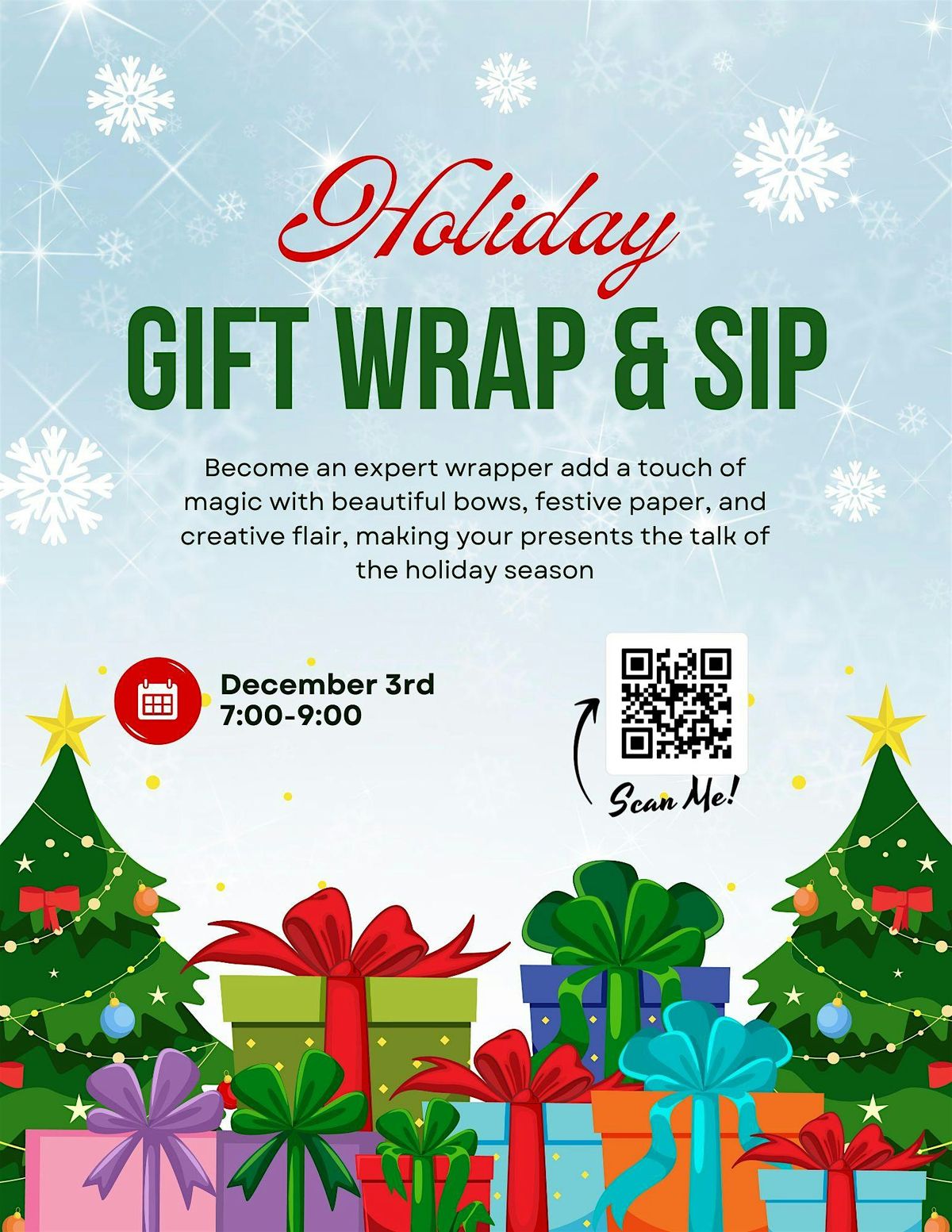 Gift Wrap & Sip Class, 3 December | Event in Summerville | AllEvents