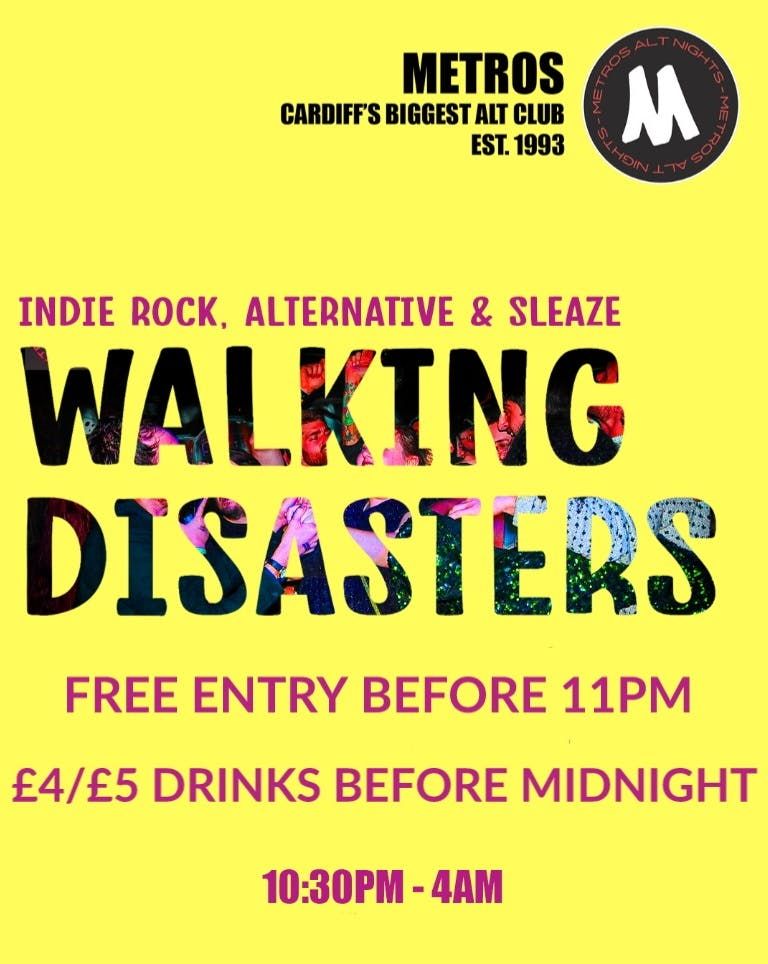 Walking Disaster - Friday 15th August, 15 August | Event in Cardiff | AllEvents