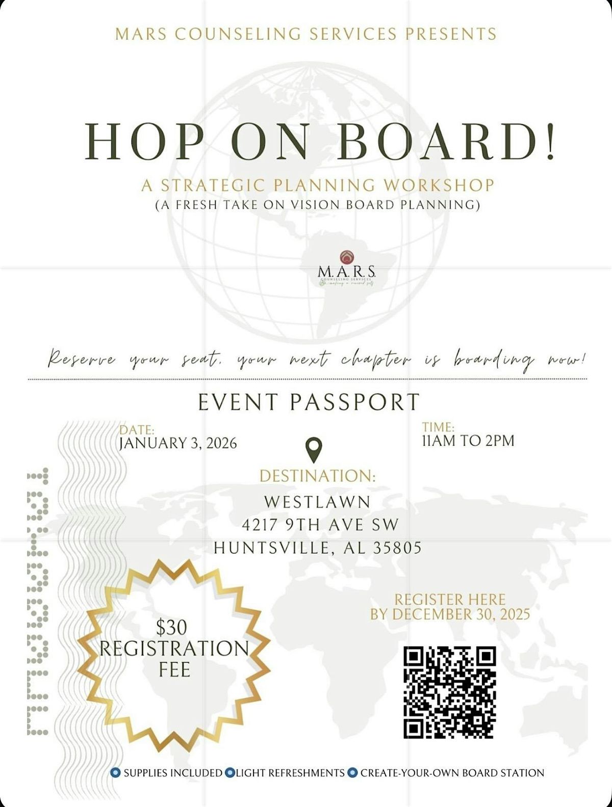 Hop On Board: A Strategic Planning Workshop for 2026, 3 January | Event in Huntsville | AllEvents