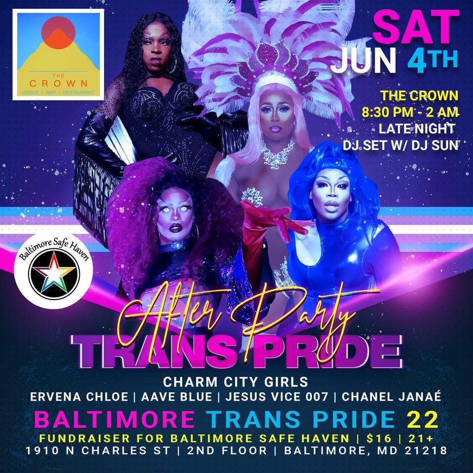 Baltimore Trans Pride Drag Afterparty + Fundraiser with the Charm City