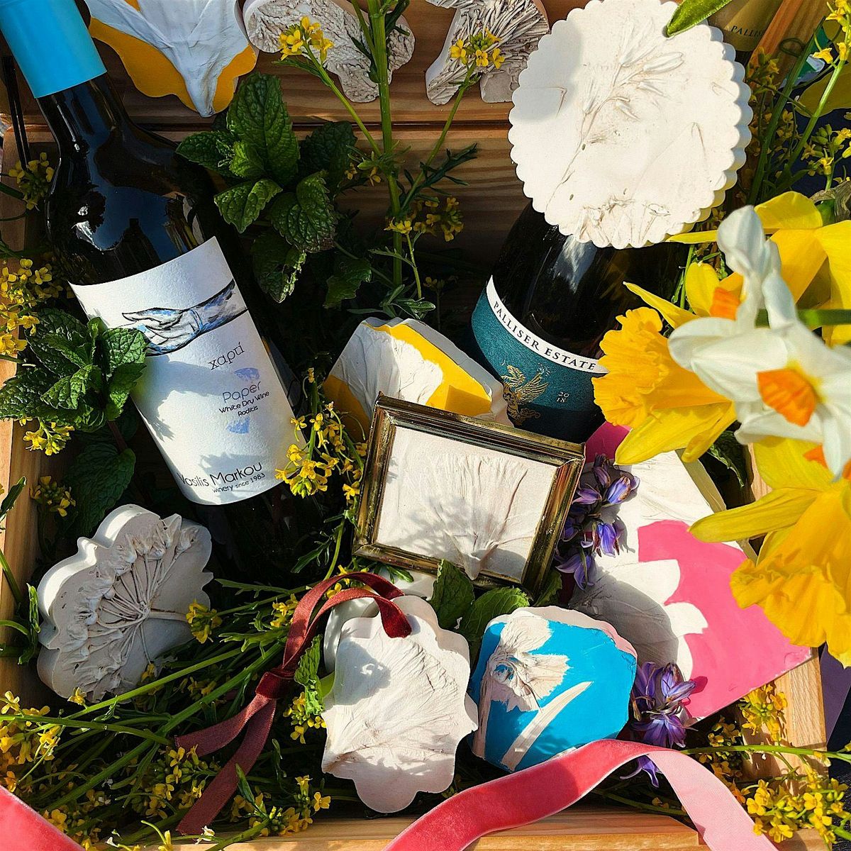 Botanical Bas Relief Art and Summer Wine Tasting, The Garden