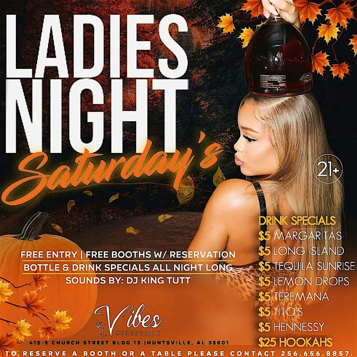 Vibes of Huntsville Presents: Ladies Night Saturdays, 29 November | Event in Huntsville | AllEvents