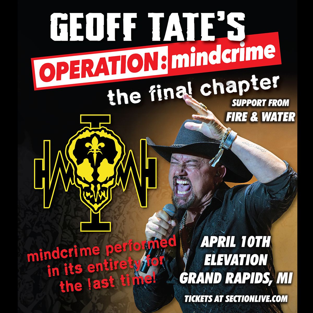 Geoff Tate's Operation: Mindcrime - The Final Chapter at Tarrytown Music Hall, 10 October | Event in Tarrytown