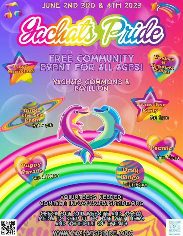 Yachats Pride Festival 2023, Yachats Commons, June 2 to June 4