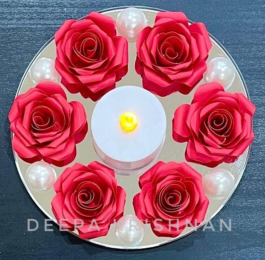 Roses Candle Holder Paper Quilling, East Side Heartland, Mississauga