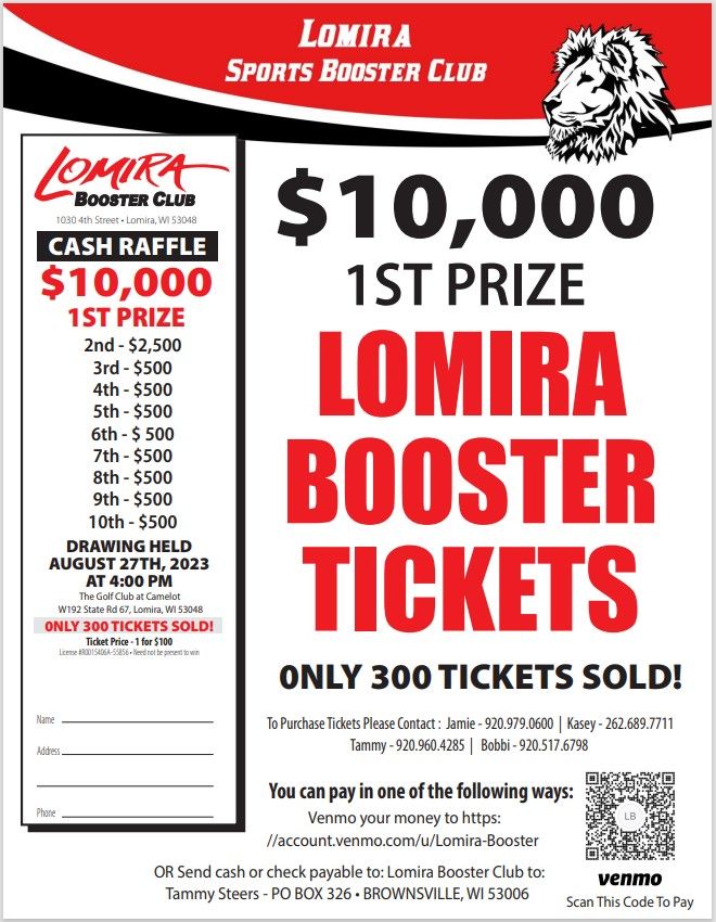 Lomira Sports Booster Clubs Annual Cash Raffle Drawing, The Golf Club ...
