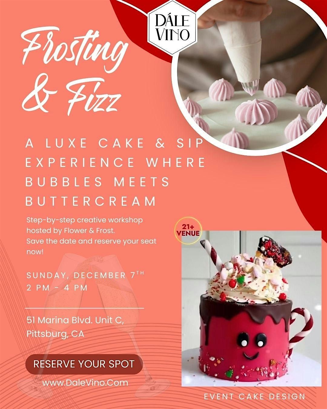 Cakeandsipevents: Frosted &Fizz, 7 December | Event in Pittsburg | AllEvents