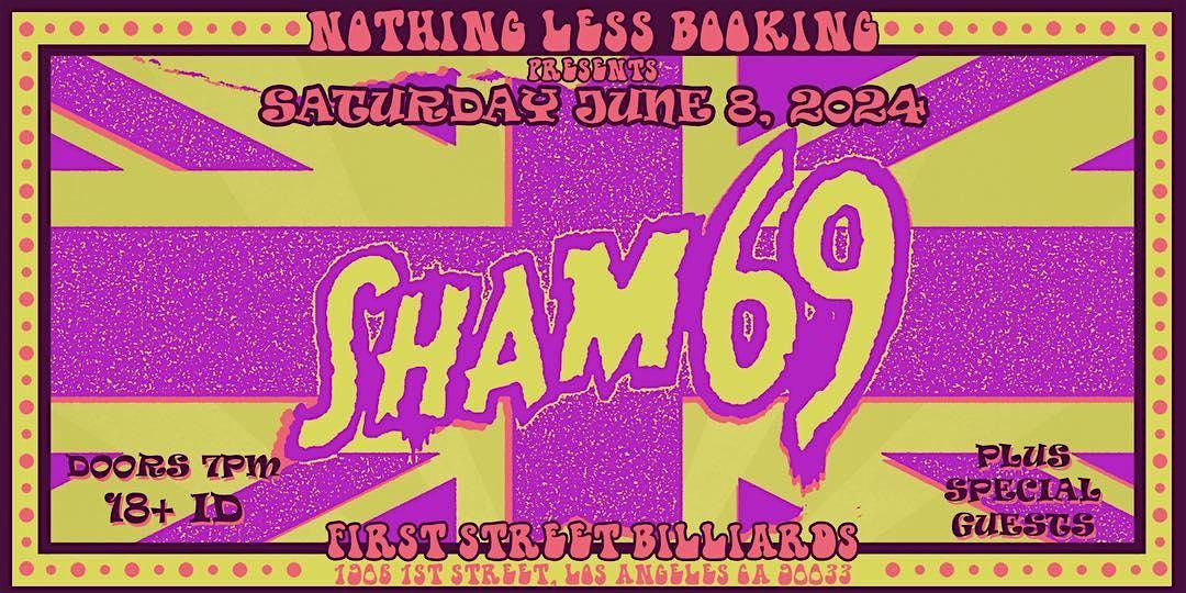 SHAM 69 From UK First Street Billiards, First Street Pool & Billiard