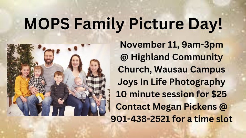 MOPS Family Picture Day, Highland Community Church, Wausau, 11 November ...