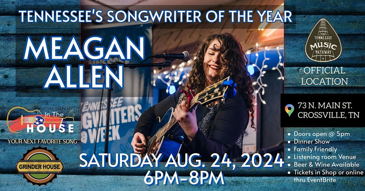 Meagan Allen LIVE In the House, Grinder House Coffee Shop, LLC, Crossville, 24 August 2024