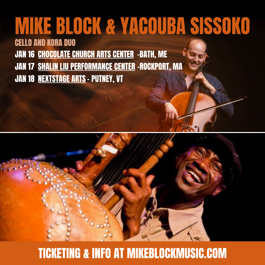 Mike Block and Yacouba Sissoko at Crystal Ballroom at Somerville Theatre, 7 December | Event in Somerville