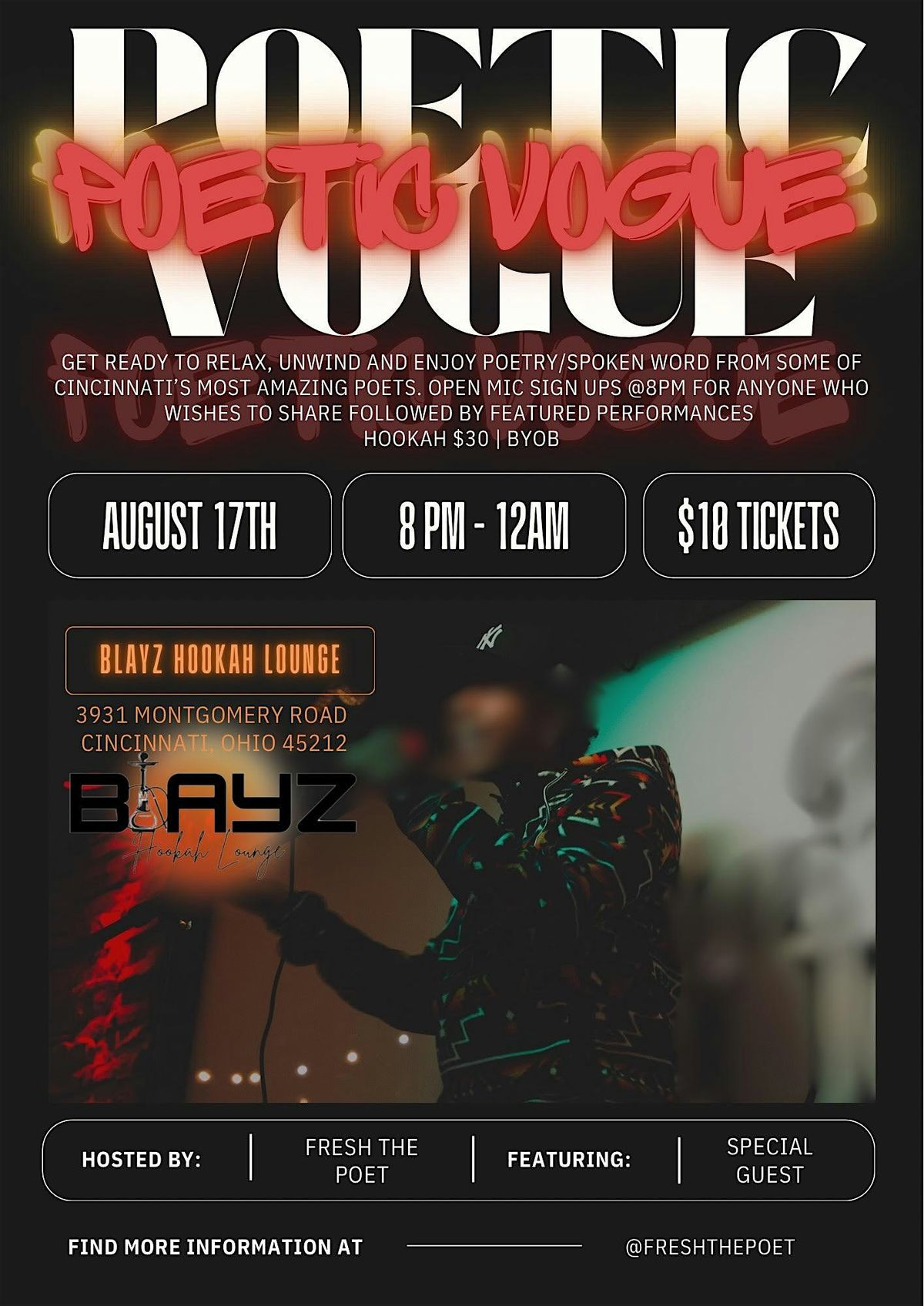 Poetic Vogue: Poetry Night + Open Mic | Event in Norwood | AllEvents