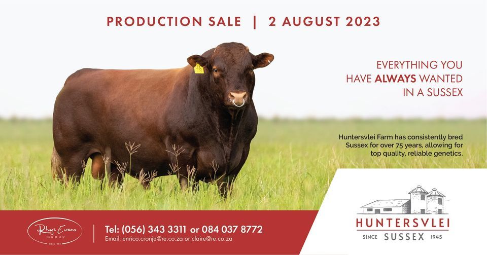Huntersvlei Production Sale, 2 August | Event in Sasolburg | AllEvents.in