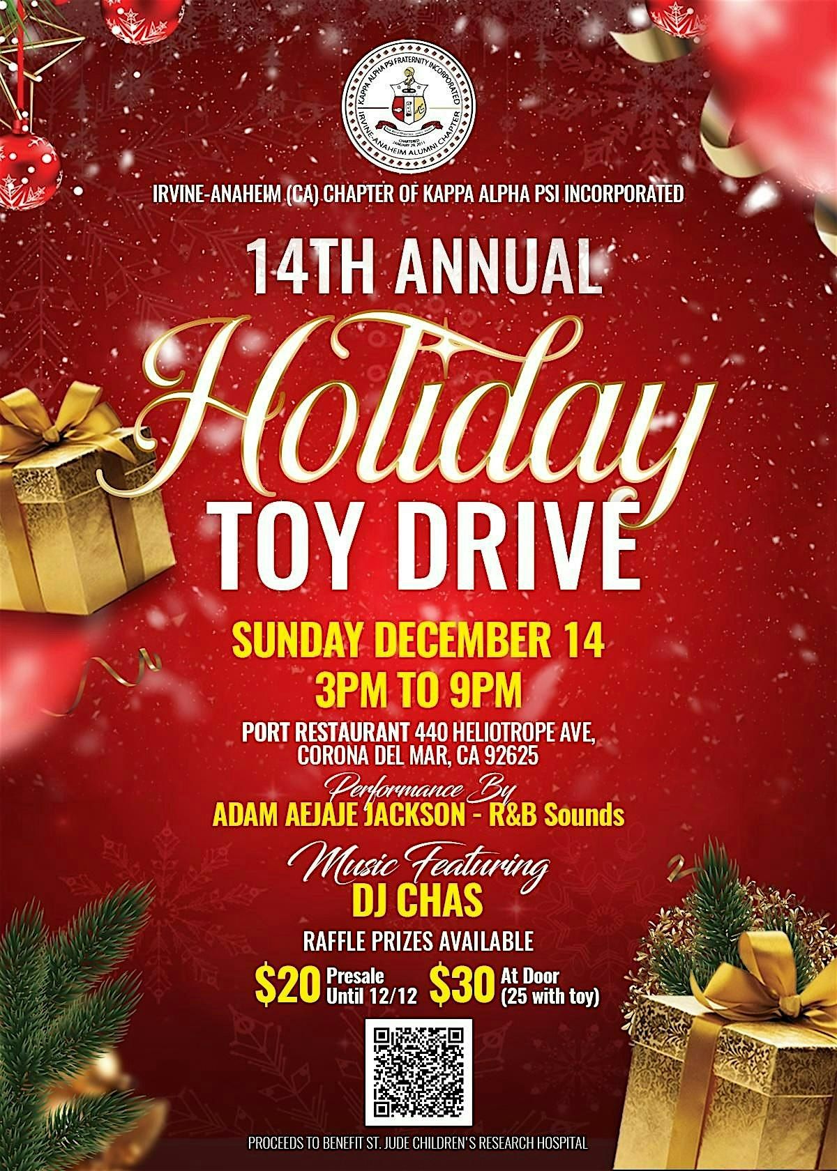14 Annual Holiday Toy Drive Day Party, 14 December | Event in Newport Beach | AllEvents