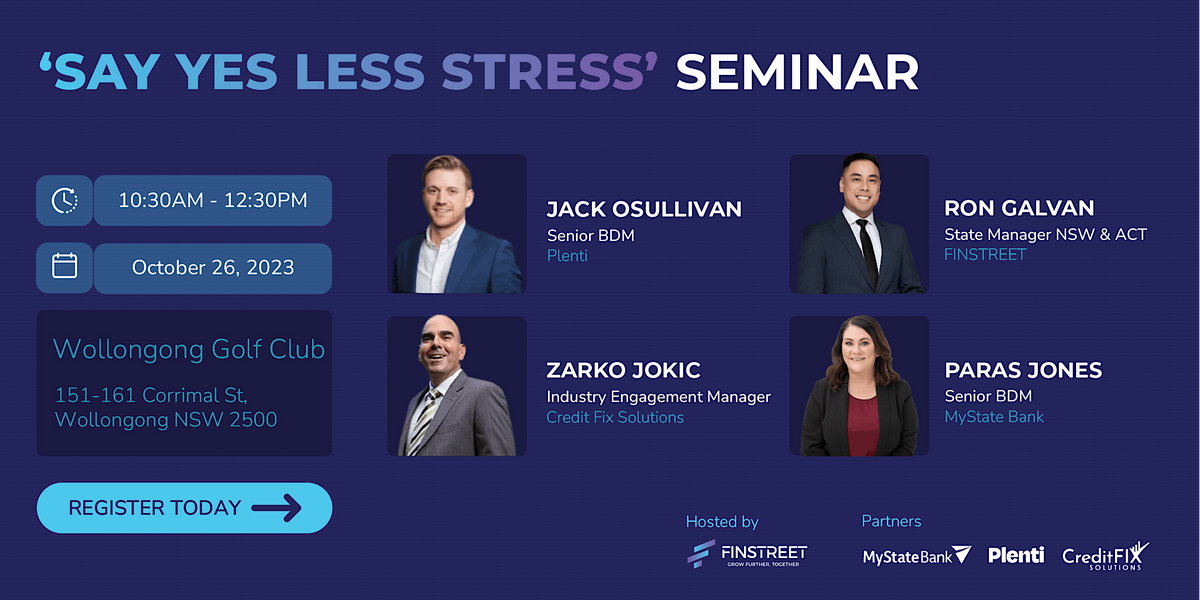 Say Yes Less Stress Seminar_Wollongong, 151-161 Corrimal St, Wollongong ...
