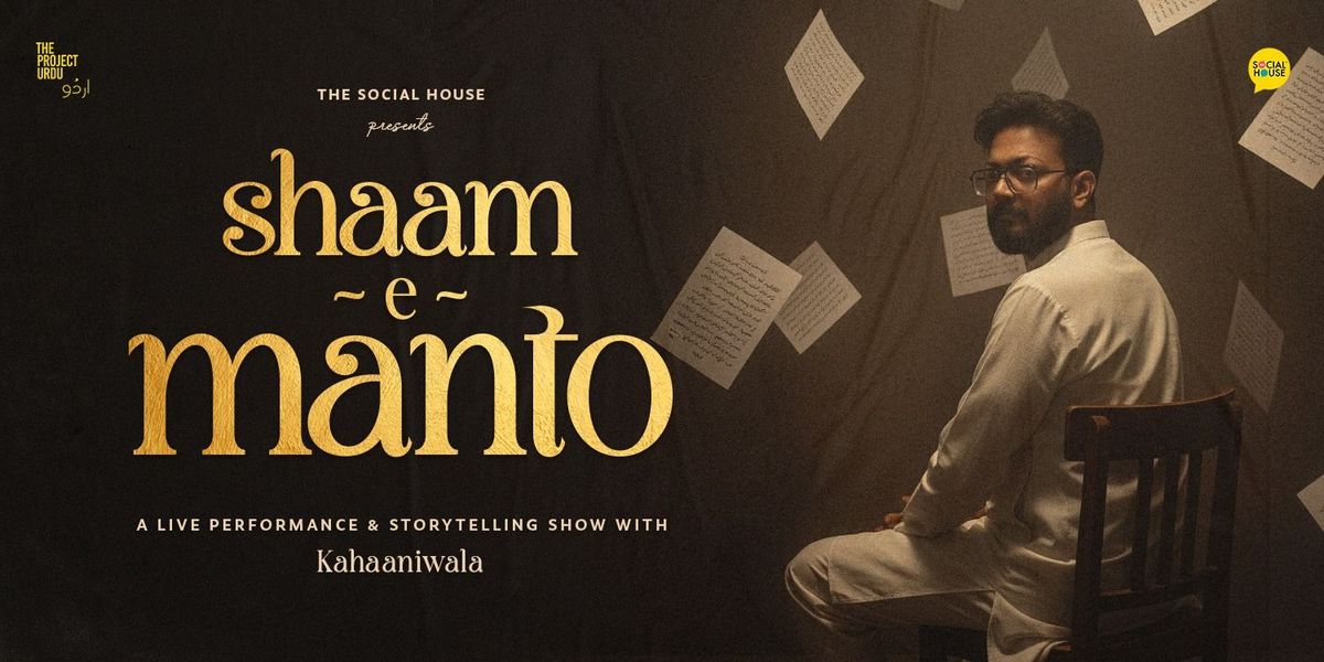 Sham-e-Manto-Storytelling show by Ravie Solanky, 30 November | Event in New Delhi | AllEvents