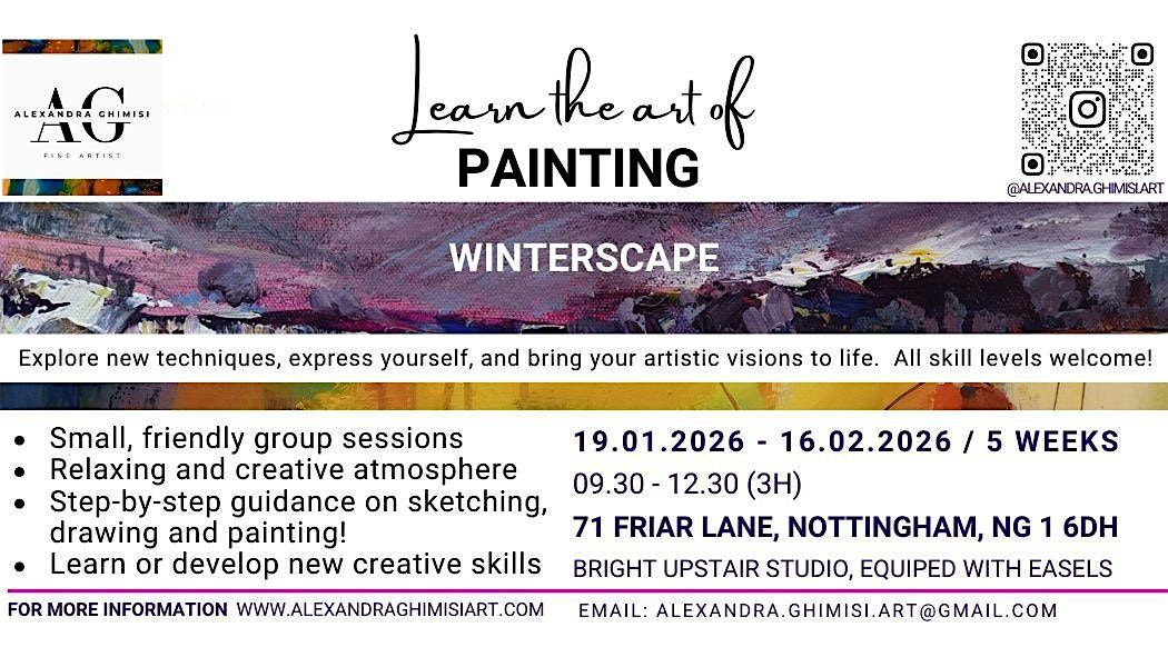 Acrylic painting course - Winterscape