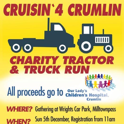 Cruisin 4 Crumlin Charity Tractor & Truck Run 2021, Milltownpass Gaa