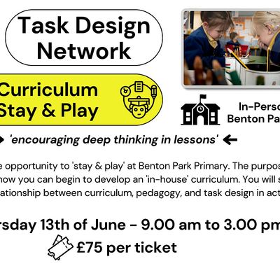 Primary Task Design - Curriculum Stay & Play, Benton Park Primary ...