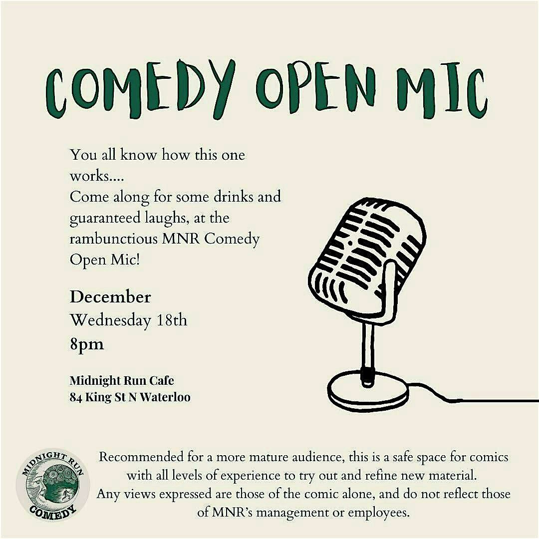 Open Mic Comedy at Midnight Run | Event in Waterloo | AllEvents