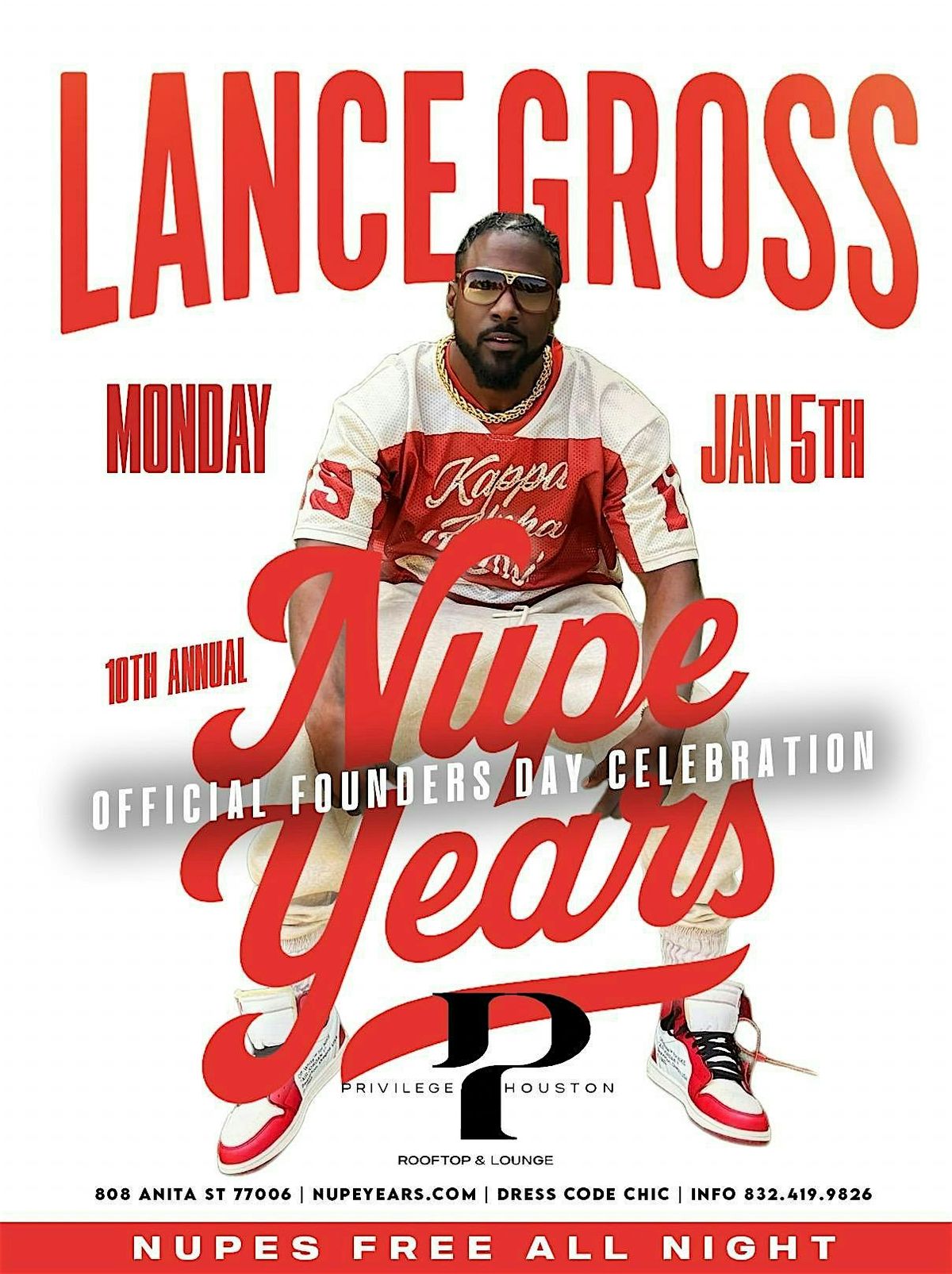 10th Annual J5 NUPE YEARS @ Privilege | Hosted By Lance Gross, 5 January | Event in Houston | AllEvents