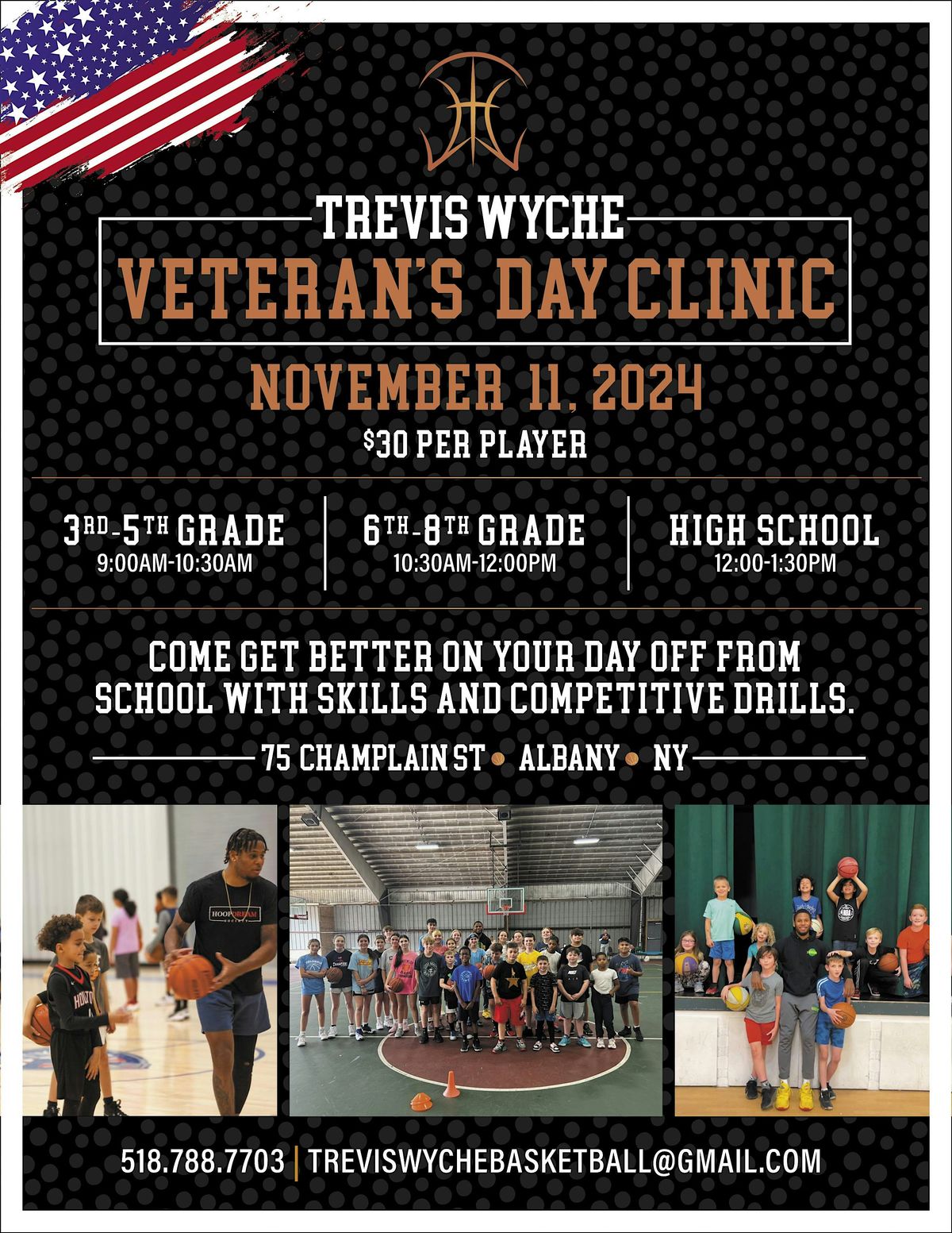 Trevis Wyche Veterans Day Clinic, 75 Champlain St, Albany, 11 November
