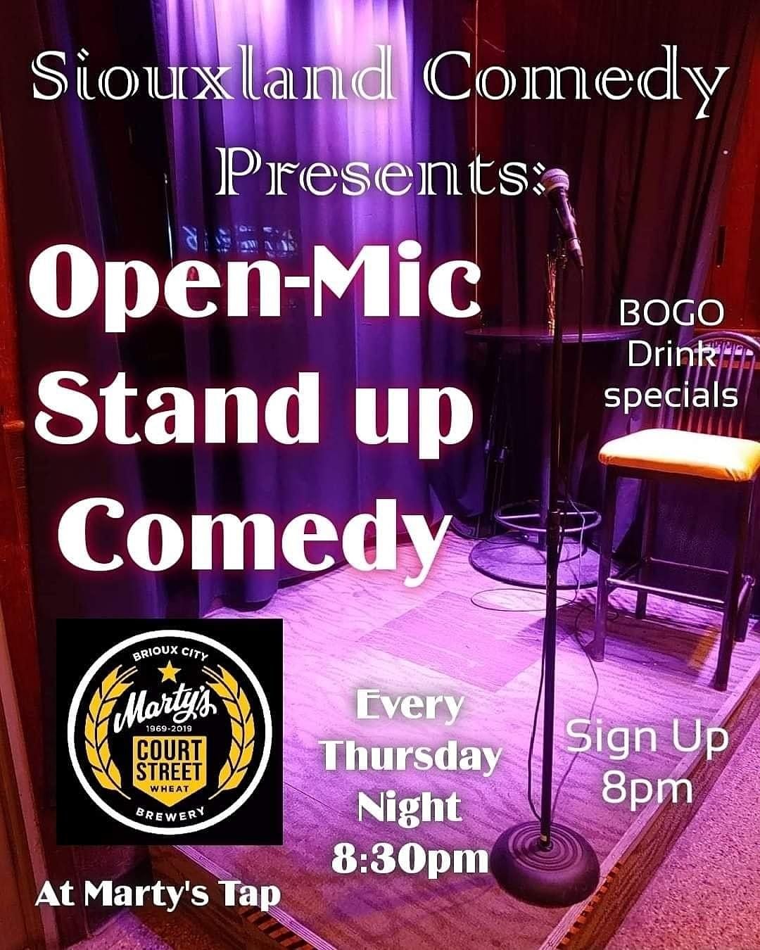 Siouxland Comedy Weekly Open Mic Night Marty s Tavern Sioux City