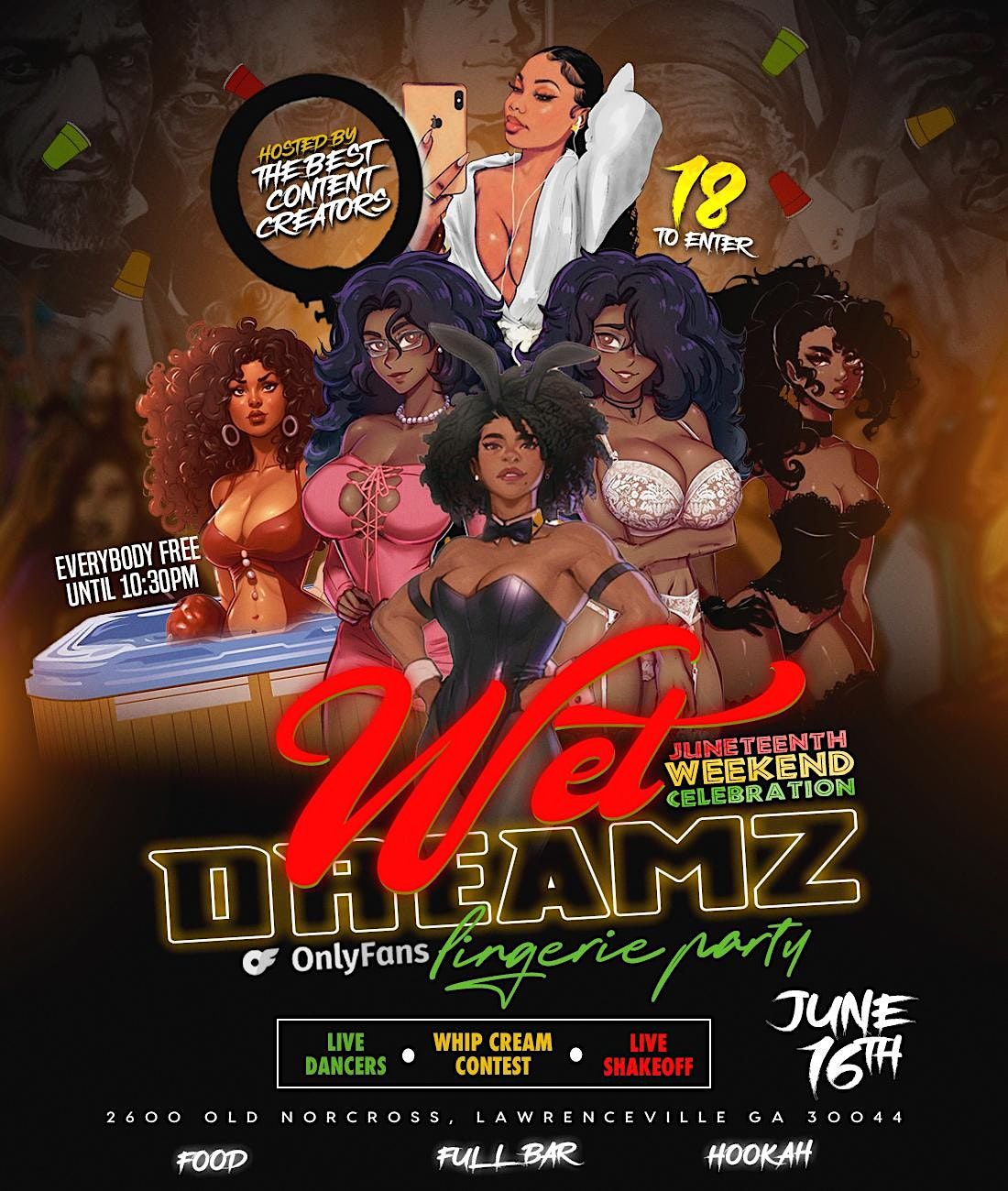 WET DREAMZ LINGERIE PARTY JUNE TEENTH WEEKEND CELEBRATION Vibra Lounge wet-dreamz-lingerie-party-june-teenth-weekend-celebration-vibra-lounge