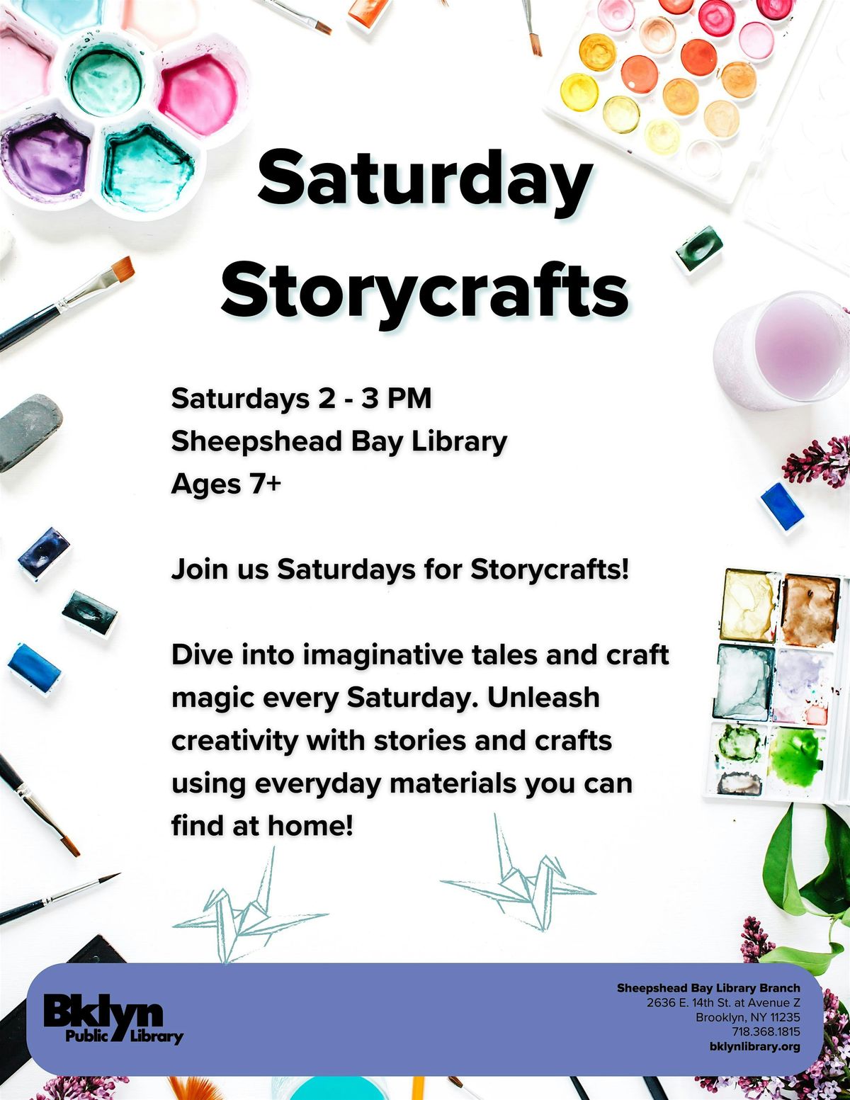 Saturday Storycrafts at the Sheepshead Bay Library | Event in Brooklyn | AllEvents
