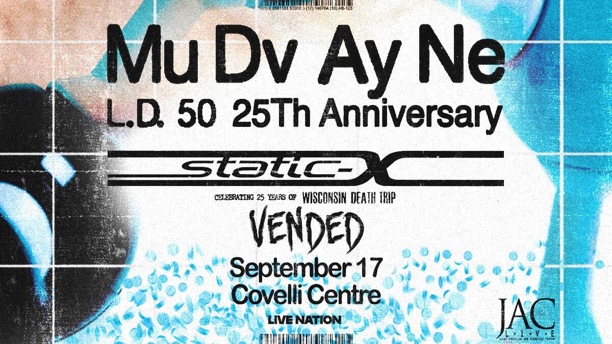 Mudvayne and Static-X and Vended, 24 October | Event in Montclair | AllEvents