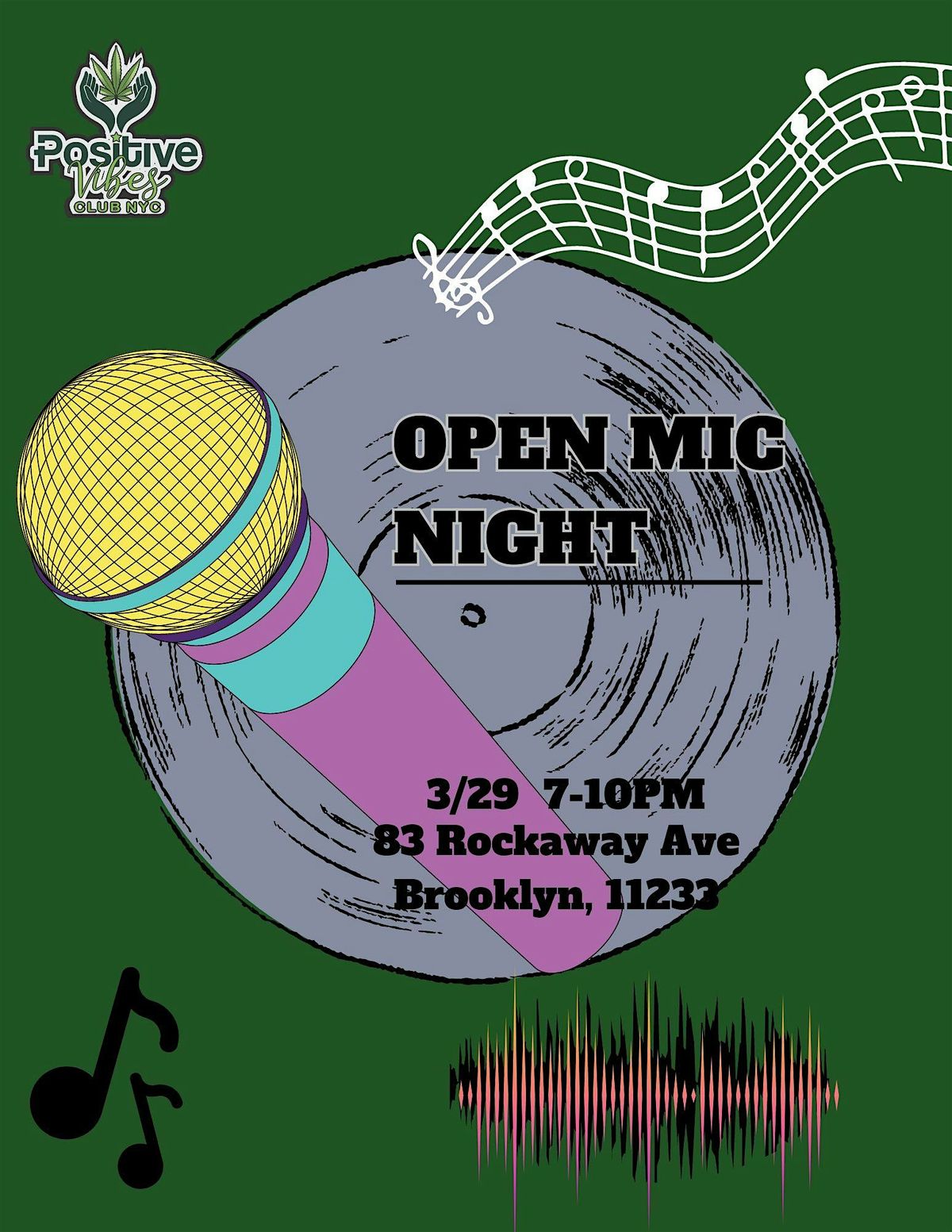 Open Mic Night, Positive Vibes Cannabis Club, Brooklyn, 29 March 2024 ...