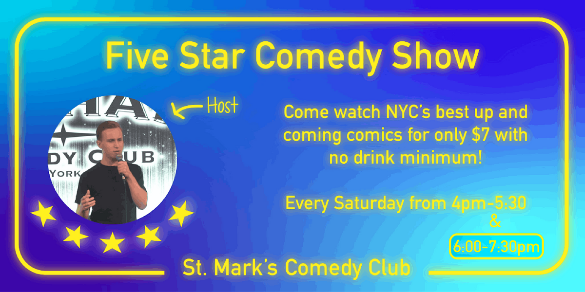 Copy of Five Star Comedy Show | Event in New York | AllEvents.in