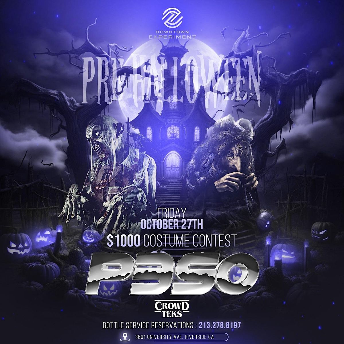 DTE *1000 COSTUME CONTEST* PRE HALLOWEEN PARTY, Downtown Riverside