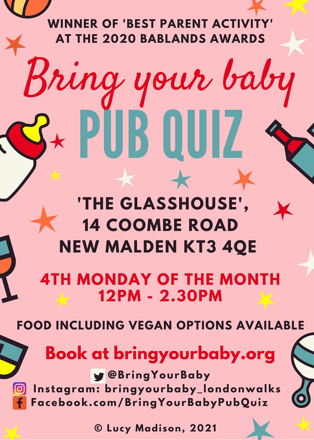 BRING YOUR BABY PUB QUIZ @ The Glasshouse, NEW MALDEN, SURREY (KT3) | Event in New Malden | AllEvents