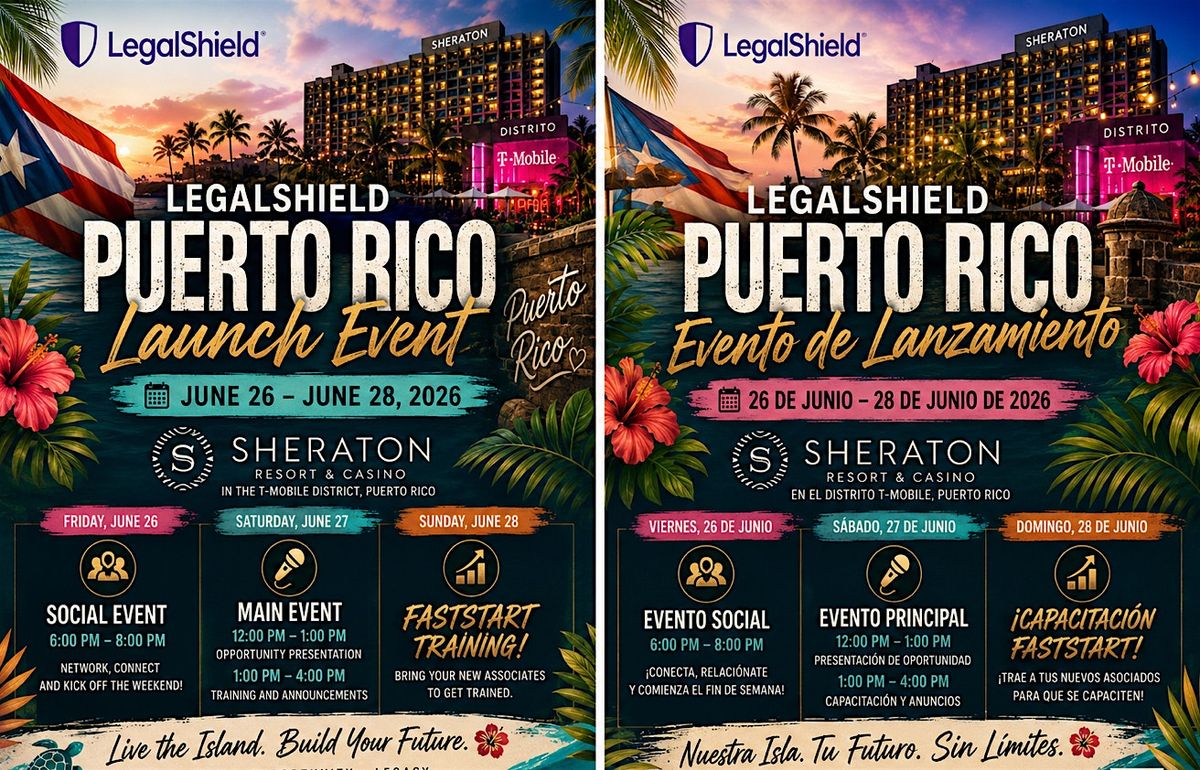 LegalShield Puerto Rico Launch 2026, 200 Convention Blvd, San Juan, 26 ...
