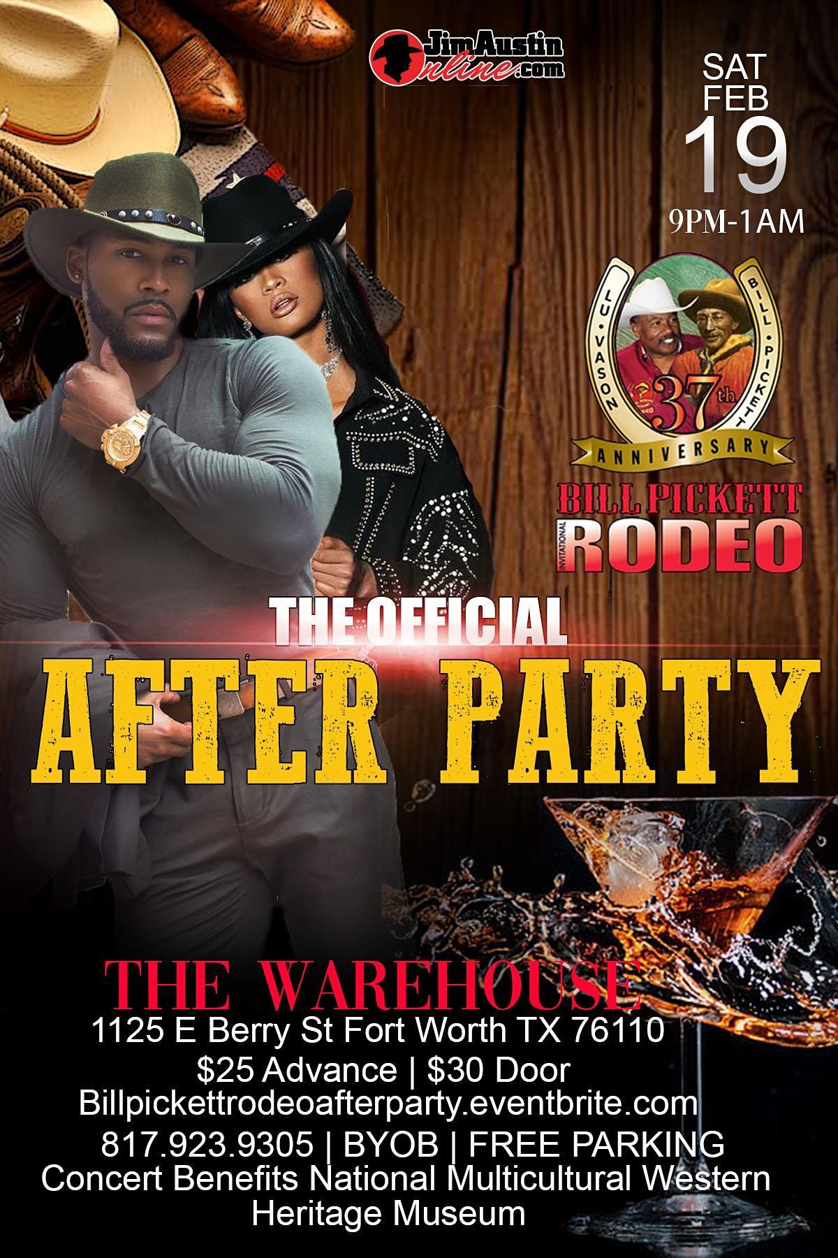 OFFICIAL BILL PICKETT RODEO AFTER PARTY 9PM1AM THE WAREHOUSE, The