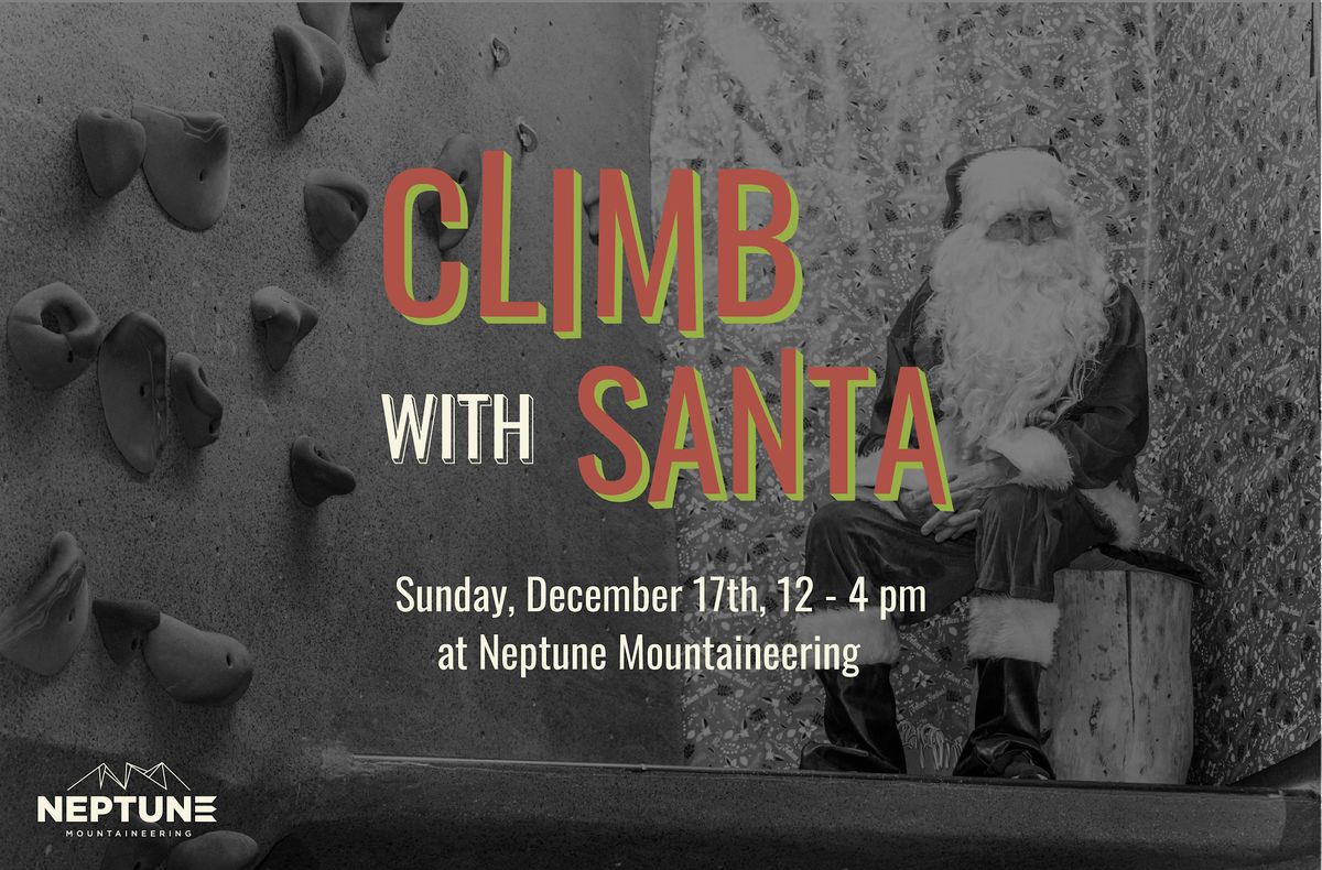 Climb with Santa, Neptune Mountaineering, Boulder, December 17 2023