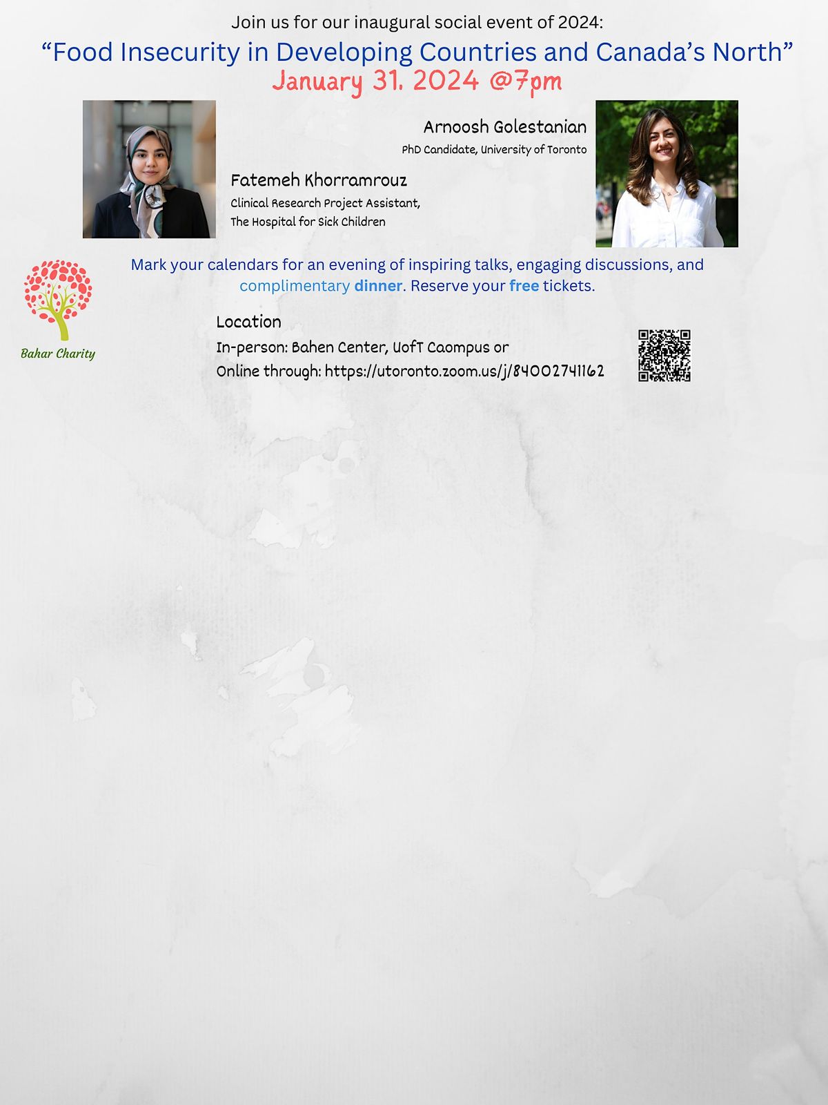 Food Insecurity in Developing Countries and Canadas north, Bahen Centre ...