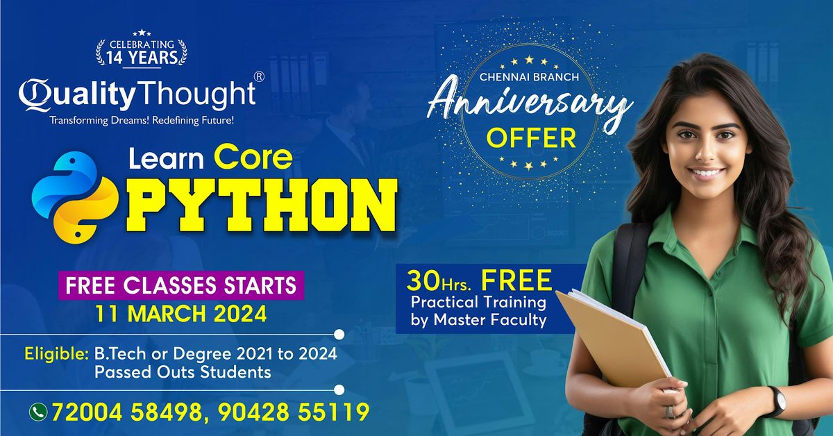 Free Python Course Training In Chennai, Chennai, 11 March 2024 | AllEvents